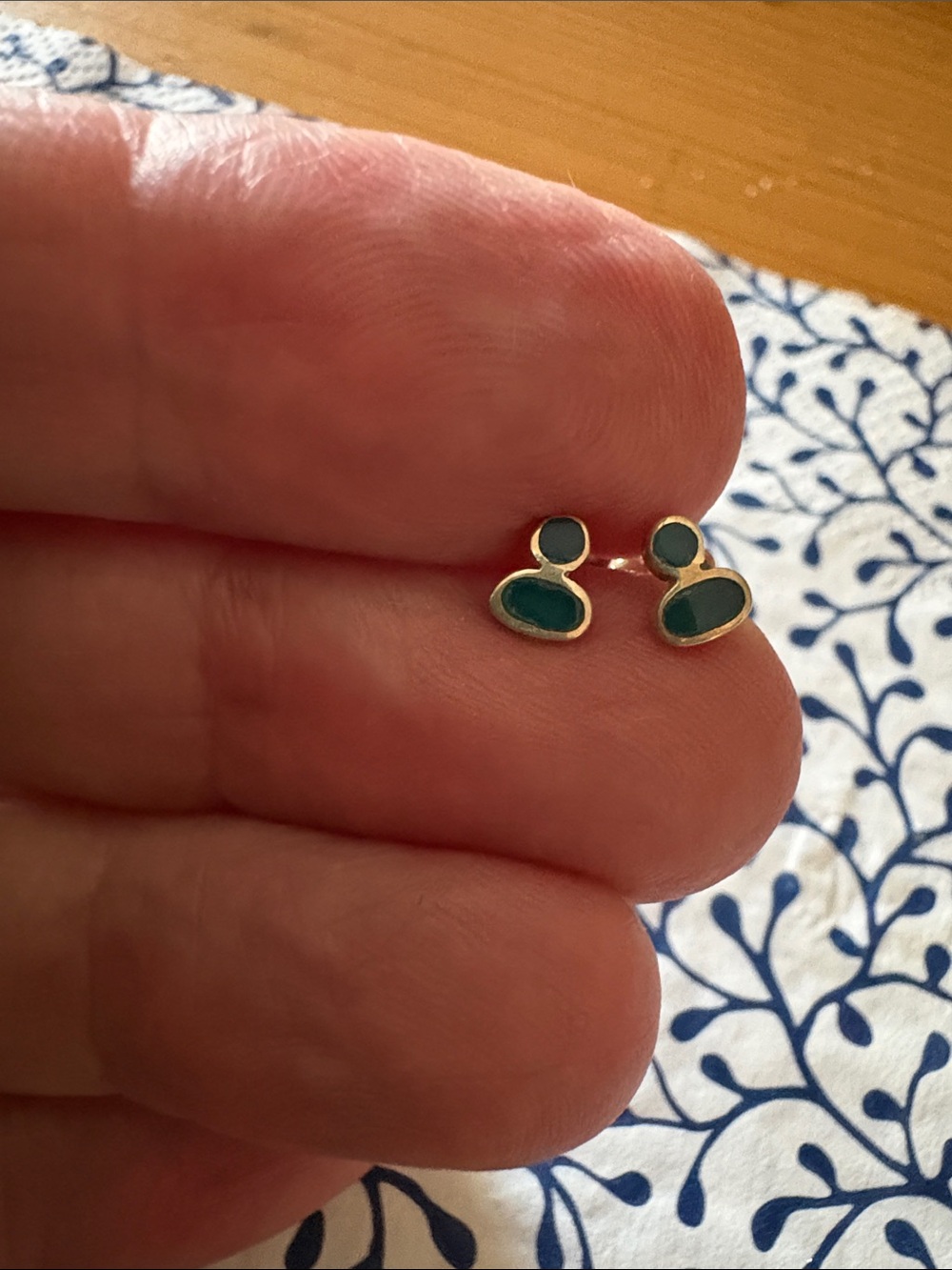 Silver and Turquoise Stud Earrings - Women's Jewelry
